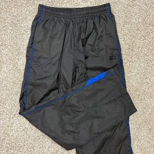 Starter Athletic Track Pants Black Blue Kids Size XL 14-16 Nylon Blend